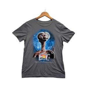 ET Universal City Studios Florida Extra Terrestrial 90s Movie Gray Tee Shirt M